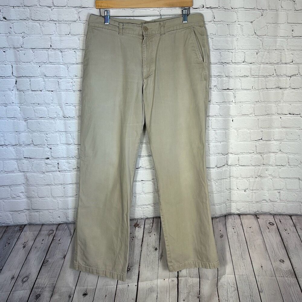 Patagonia Mens Worn Wear Duck Pants Organic‎ Cotton size 34 Chino Khaki 56825